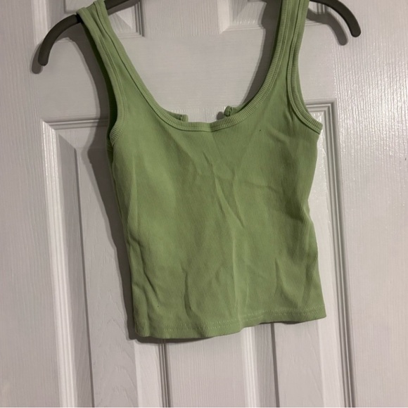 Notch Neck Ribbed Tank Bundle - Green - Black - XS (EUC) - Picture 3 of 8